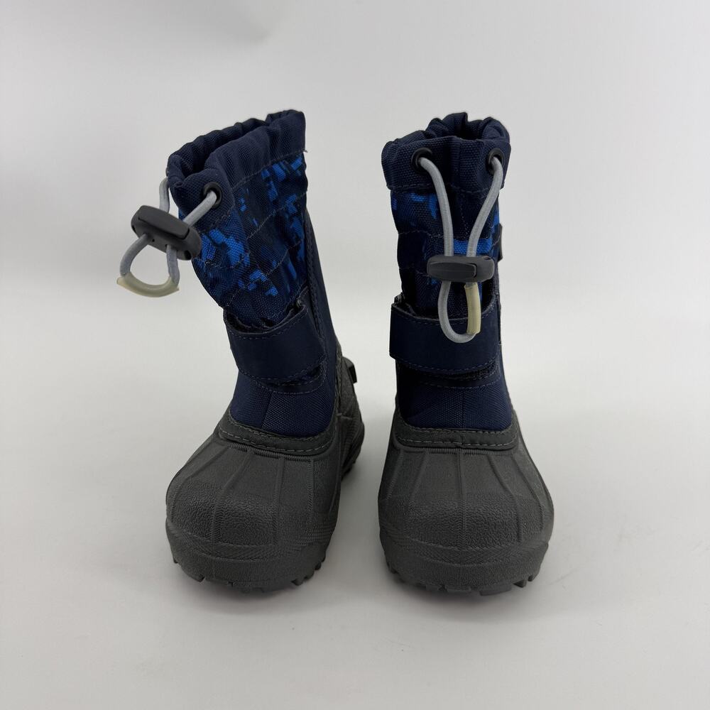 Columbia Powderbug Plus II Snow Boots Toddler Sz 5 Blue Camo Waterproof Gorpcore
